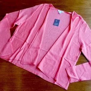 J.Jill Linen blend open front Cardigan